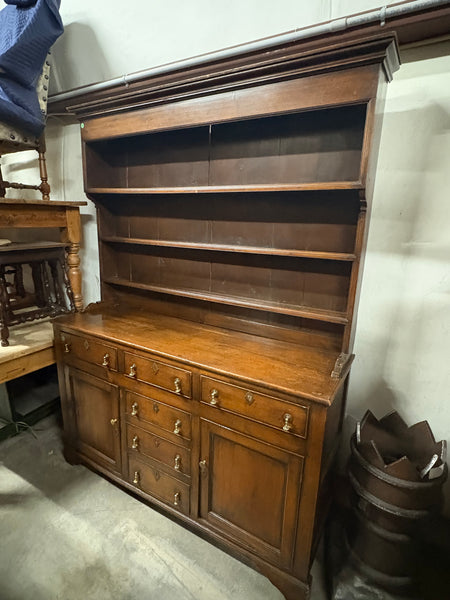 Antique Oak Anglesey Dresser with Rack