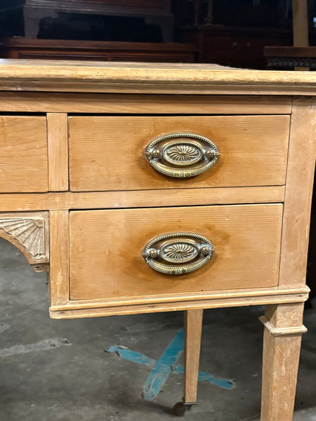 Fabulous Pine Desk with Brass Pulls
