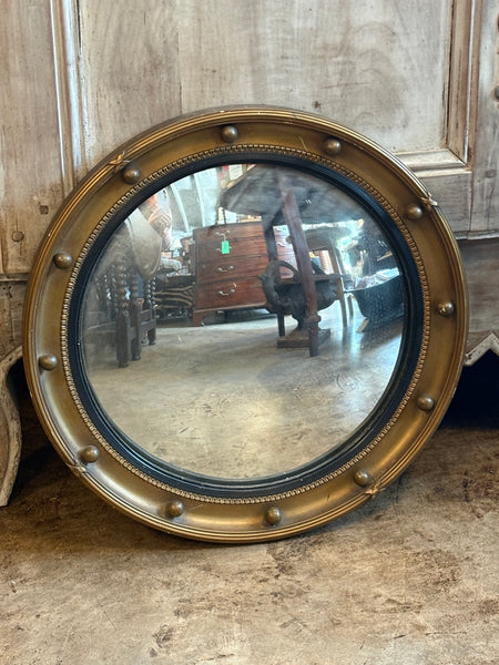 Round Gilt Frame Convex Mirror