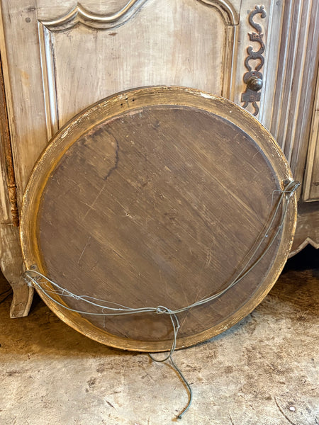 Round Gilt Frame Convex Mirror