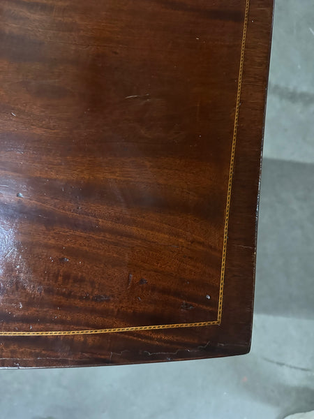 English Mahogany Bow Front Chest with Stringing