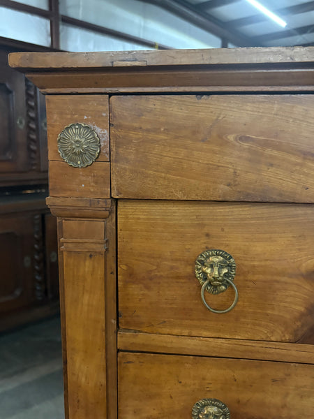 French Panelled Cherry 7-Drawer Directoire Chest
