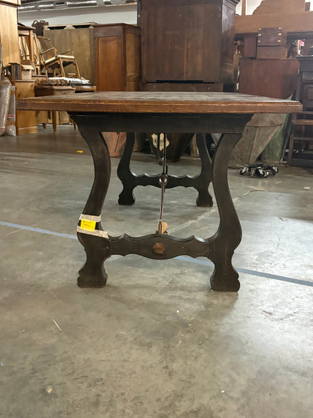 French Oak and Iron Spanish-Style Table