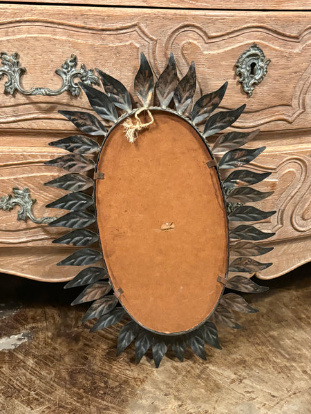 Metal Frame Oval Mirror