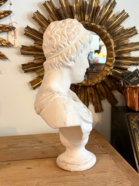 Solid Plaster Bust of Roman Emperor Trajan
