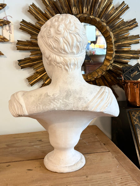 Solid Plaster Bust of Roman Emperor Trajan