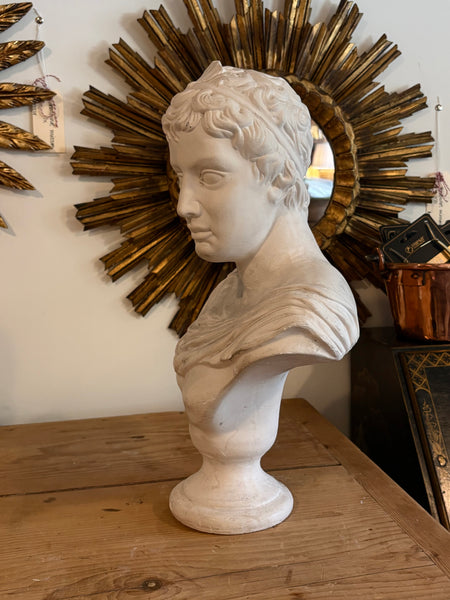 Solid Plaster Bust of Roman Emperor Trajan