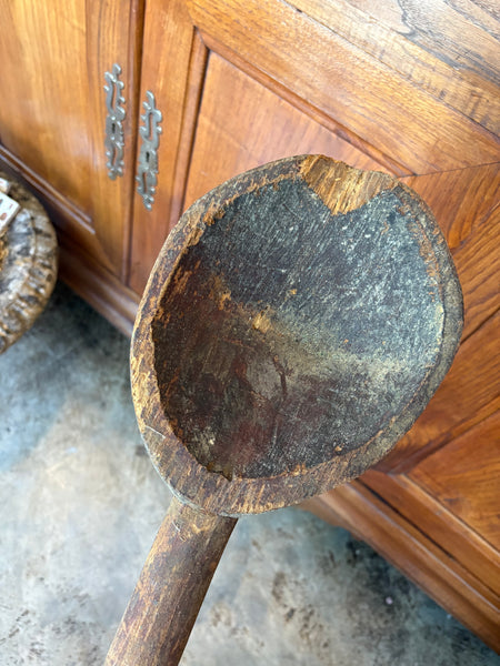 Folk Carved Wooden Spoon
