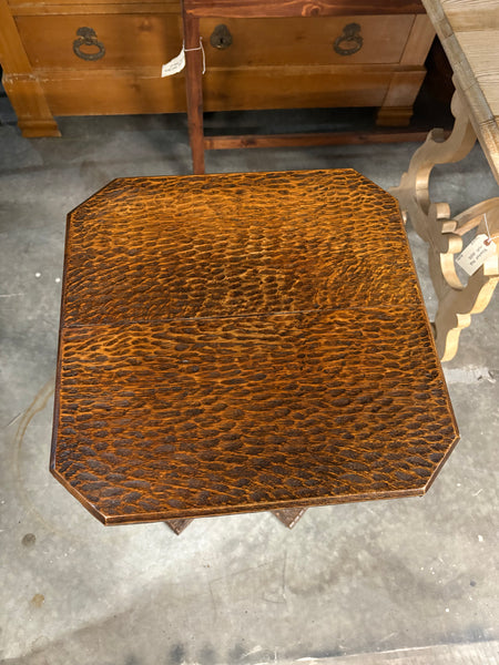 Chip Carved English Oak Pedestal