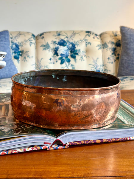 Oval Copper Planter