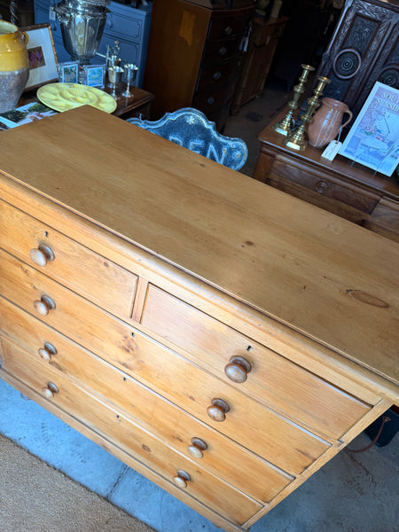English Pine Chest, 2-over 3