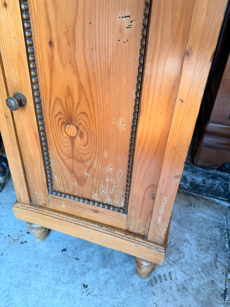 English Pine Pot Cupboard with Marble Top