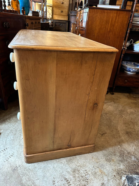 English Pine Chest with Pot Knobs