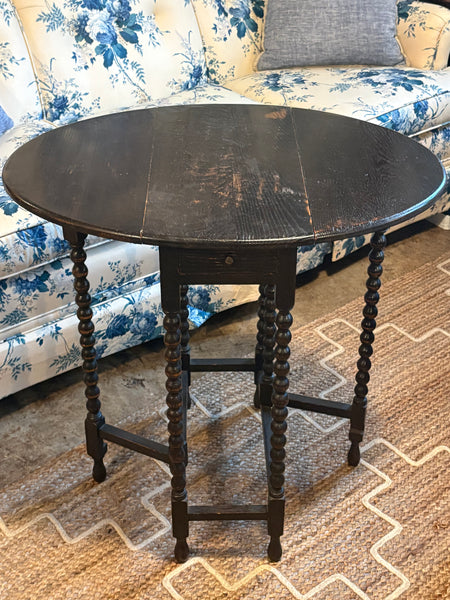 Ebonized Bobbin Gateleg Table