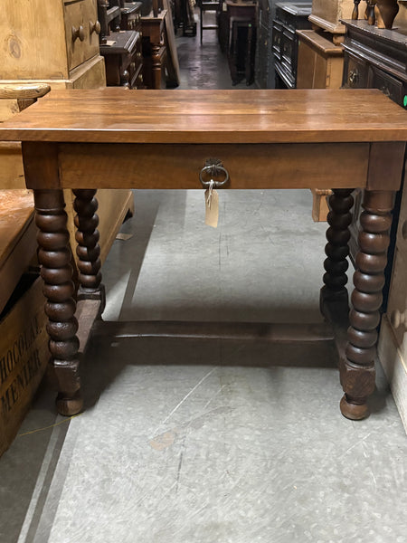 French Walnut Bobbin Leg Side Table