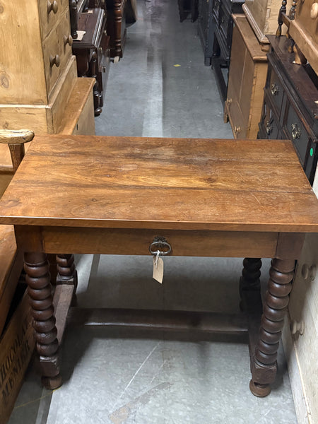 French Walnut Bobbin Leg Side Table