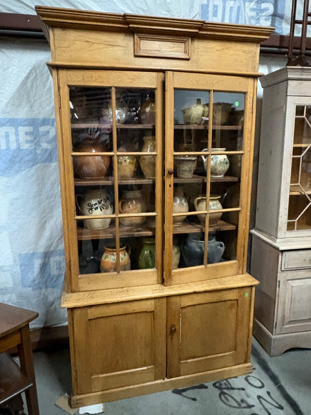 Pine Cupboard with Glazed Top