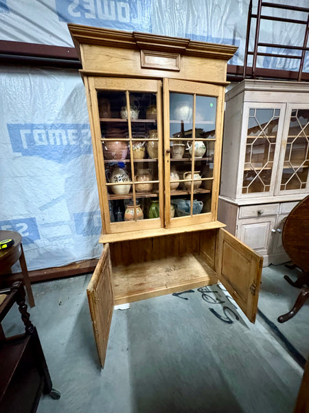 Pine Cupboard with Glazed Top