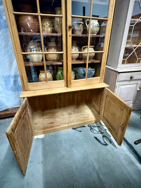 Pine Cupboard with Glazed Top