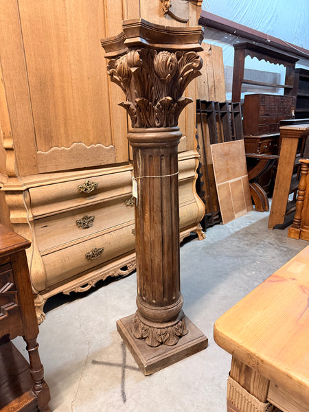 Carved Wooden Pedestal