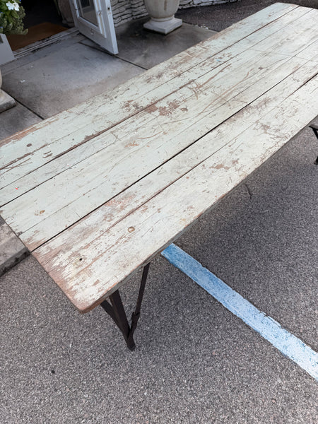 Blue Grey Painted Campaign Table