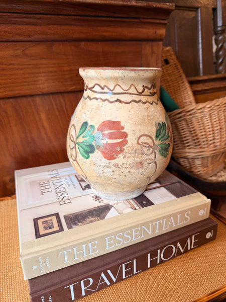 Pyrenees Jug, Cream with Floral Motif