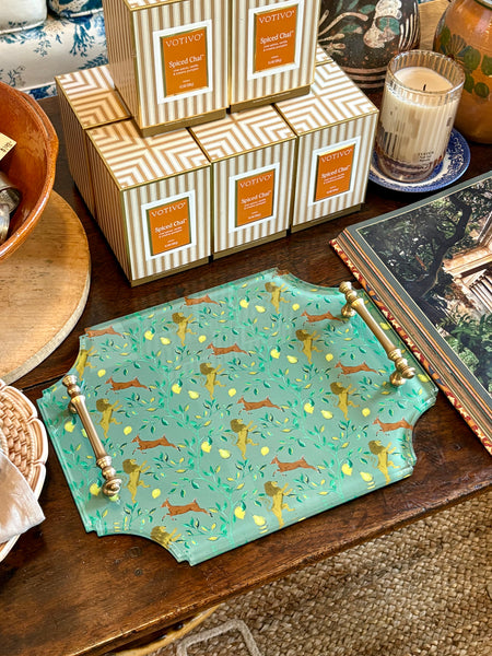 Acrylic Aurélie Tray, Dark Jade