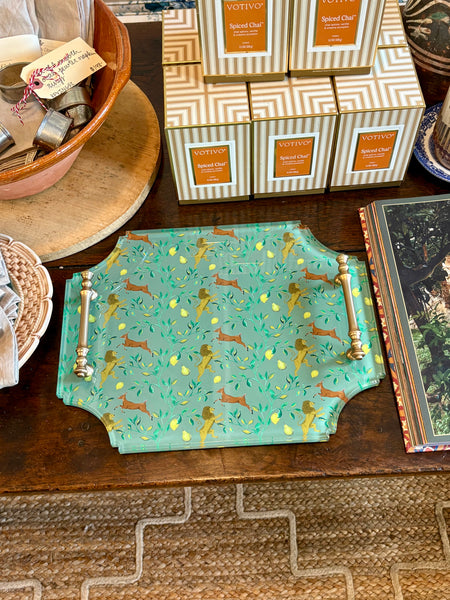Acrylic Aurélie Tray, Dark Jade