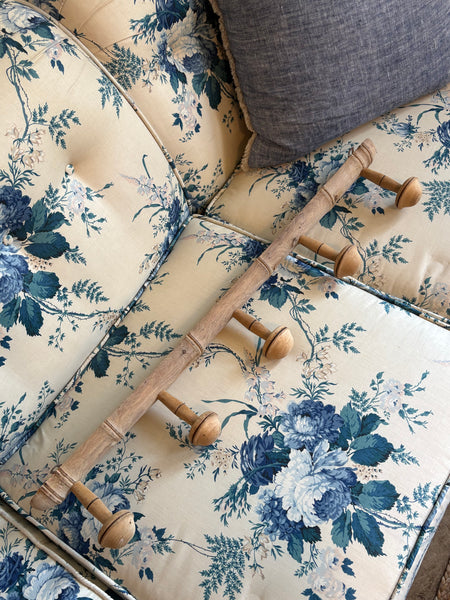 French Faux Bamboo Coat Hooks, 5 Hooks