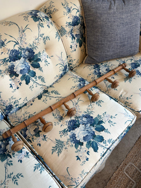 French Faux Bamboo Coat Hooks, 6 Hooks