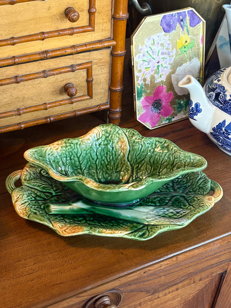 Majolica Asparagus Sauce Server