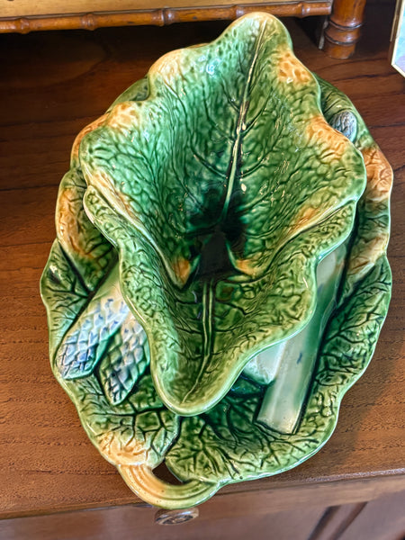Majolica Asparagus Sauce Server