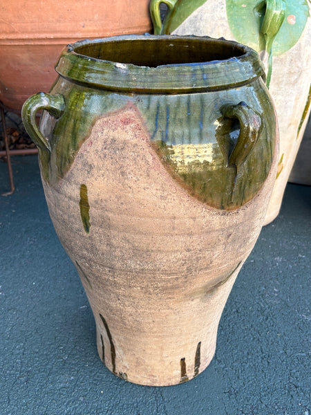 Small Urn with Green Glaze, Four Handles
