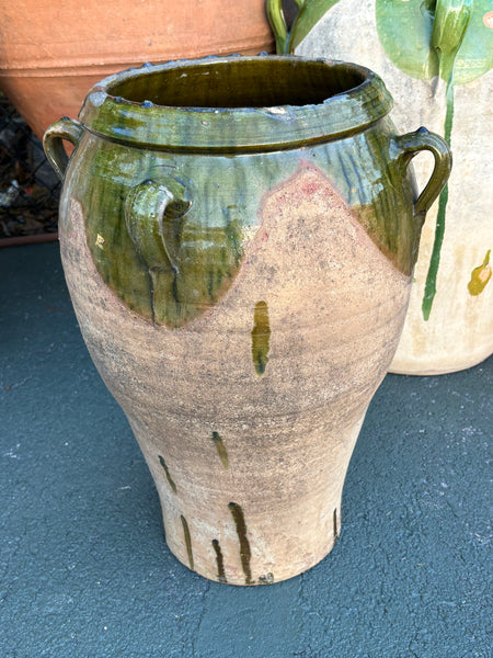 Small Urn with Green Glaze, Four Handles