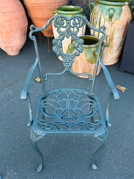 Set of Four Painted Vintage Aluminum Chairs