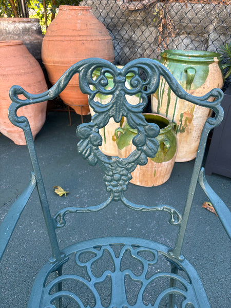 Set of Four Painted Vintage Aluminum Chairs