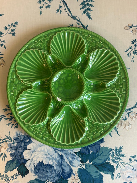 Scallop Plate, Apple Green