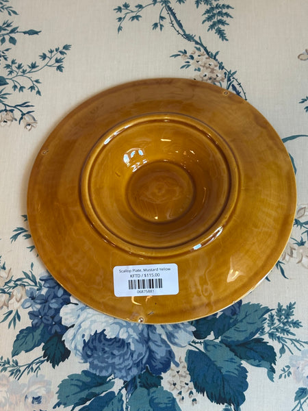 Scallop Plate, Mustard Yellow