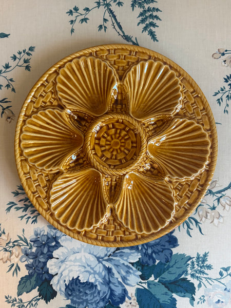 Scallop Plate, Mustard Yellow