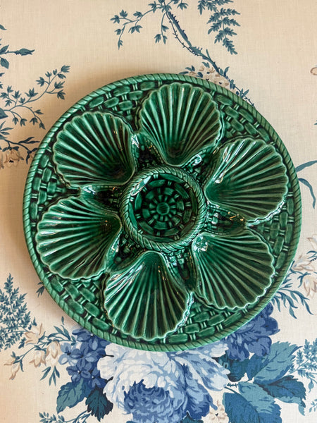 Scallop Plate, Emerald Green