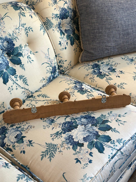 French Faux Bamboo Coat Rack, 3 Hooks