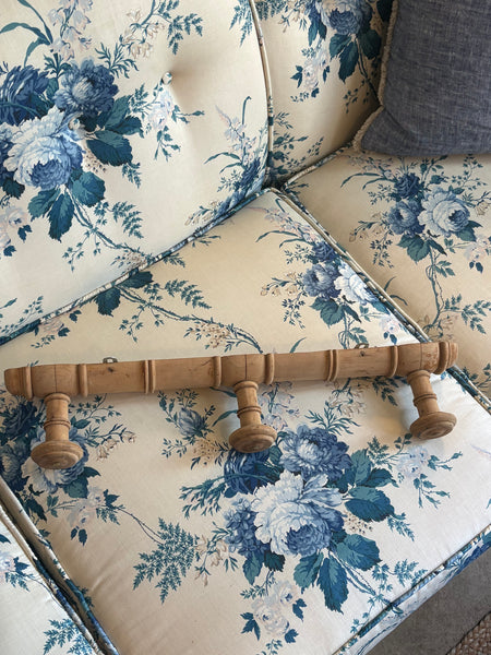 French Faux Bamboo Coat Rack, 3 Hooks
