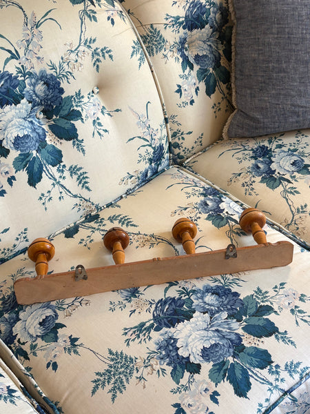 French Faux Bamboo Coat Rack, 4 Hooks