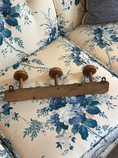 French Faux Bamboo Coat Rack, 3 Hooks