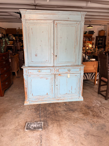 Blue Painted French Linen Press