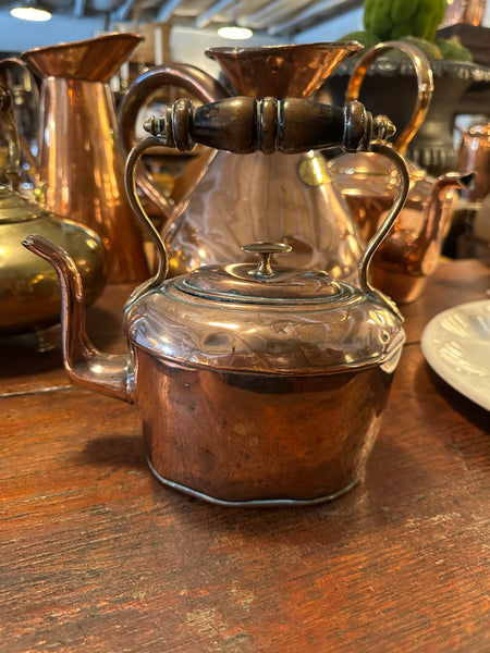 Small Oblong Copper Tea Kettle