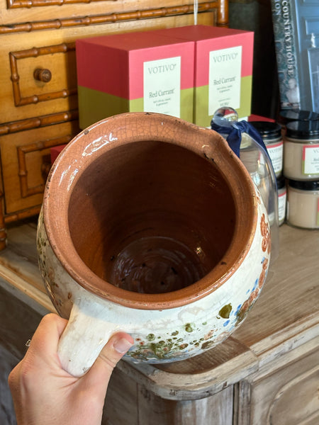 Pyrenees Jug, Blue, Rust and Deep Green Splatter