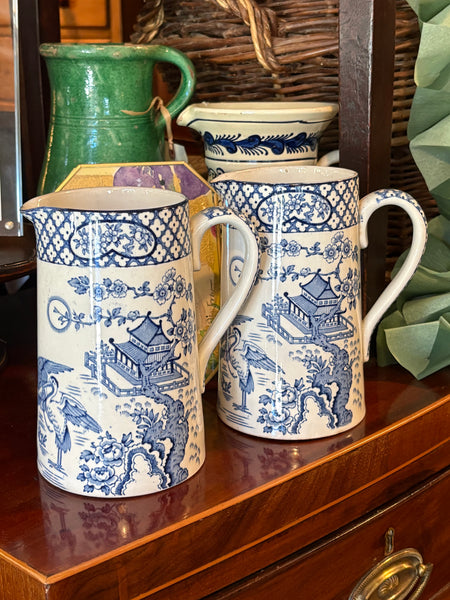 Blue and White "Orient" Pitcher