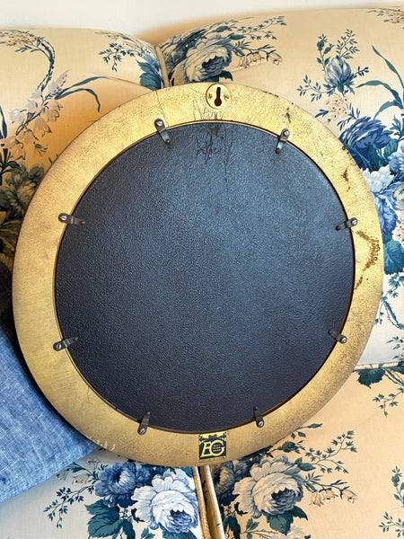 Ornate Round Gilt Frame Convex Mirror