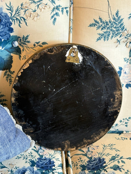 Very Small Round Gilt Frame Convex Mirror